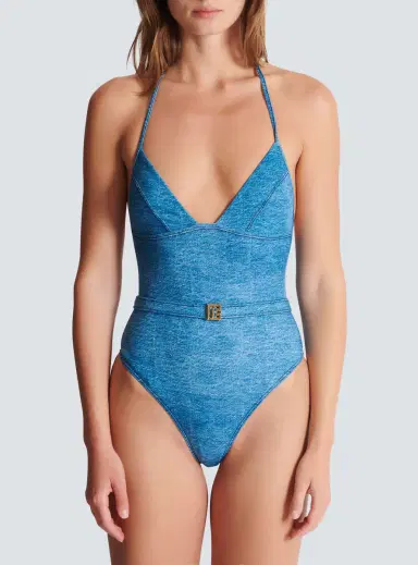 Balmain Denim one-piece swimsuit | Thumbnail 7