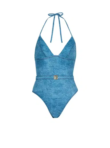 Balmain Denim one-piece swimsuit | Thumbnail 1