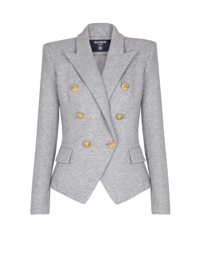 Balmain Cotton knit 6-buttons jacket