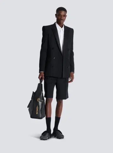 Balmain Grain de poudre blazer with satin lapels | Thumbnail 2 Balmain Grain de poudre blazer with satin lapels | Thumbnail 2