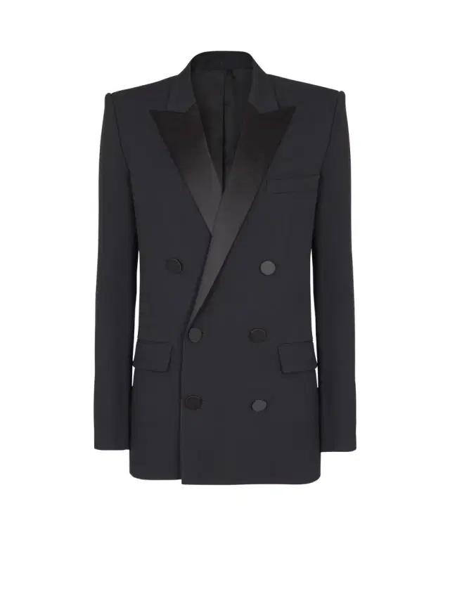 Balmain Grain de poudre blazer with satin lapels