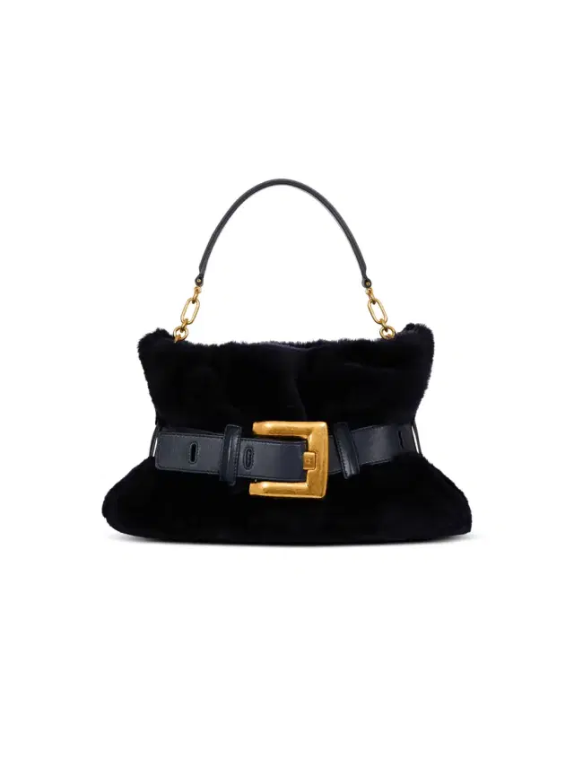 Balmain Medium Anthem bag in shearling