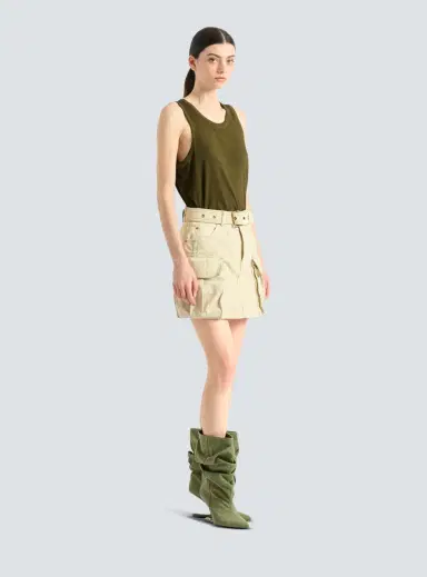 Balmain Faded denim skirt | Thumbnail 3