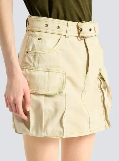 Balmain Faded denim skirt | Thumbnail 5