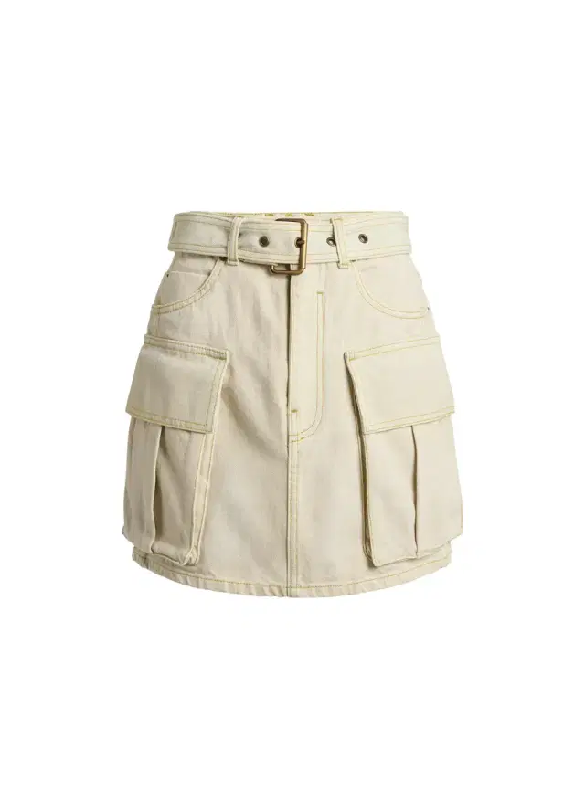 Balmain Faded denim skirt