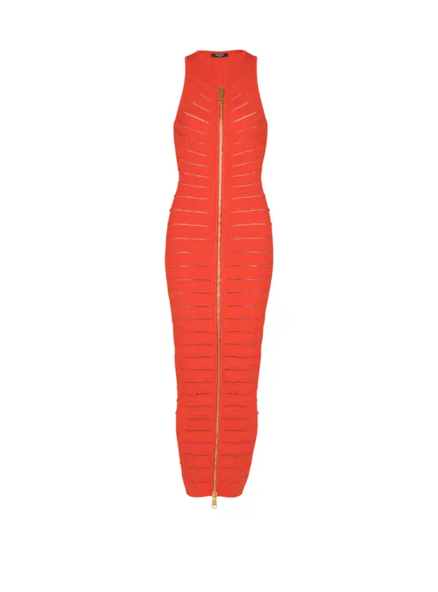 Balmain Long sleeveless dress in knit
