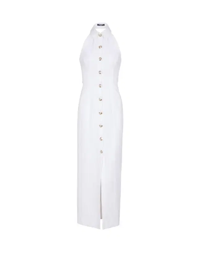 Balmain Bodycon backless poplin dress