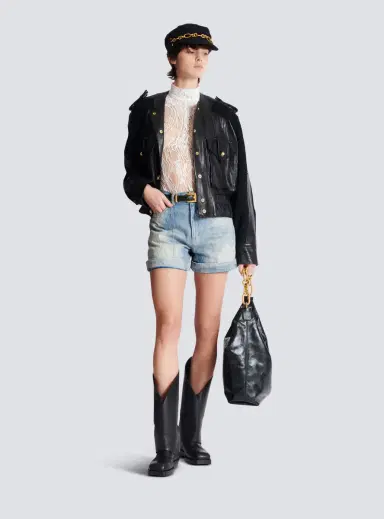 Balmain Short Diamond denim shorts | Thumbnail 2 Balmain Short Diamond denim shorts | Thumbnail 2
