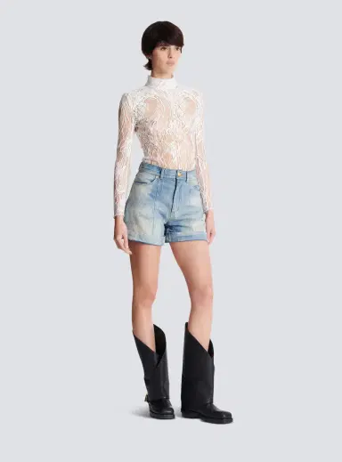 Balmain Short Diamond denim shorts | Thumbnail 3 Balmain Short Diamond denim shorts | Thumbnail 3