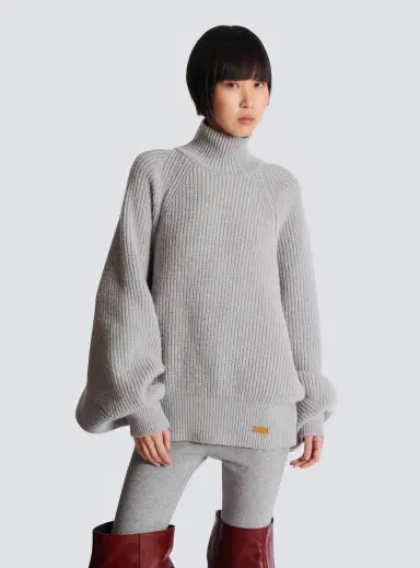 Balmain High-neck ribbed knit jumper | Thumbnail 6