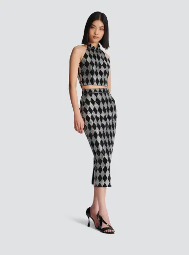 Balmain Diamond rhinestone halterneck top | Thumbnail 3 Balmain Diamond rhinestone halterneck top | Thumbnail 3