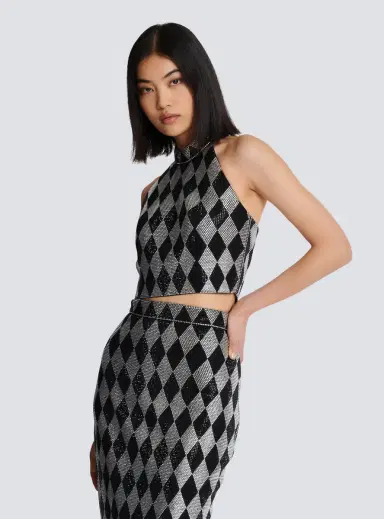 Balmain Diamond rhinestone halterneck top | Thumbnail 6 Balmain Diamond rhinestone halterneck top | Thumbnail 6