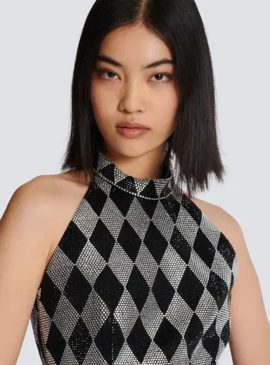 Balmain Diamond rhinestone halterneck top | Thumbnail 7 Balmain Diamond rhinestone halterneck top | Thumbnail 7