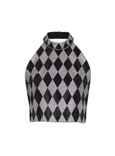 Balmain Diamond rhinestone halterneck top | Thumbnail 1 Balmain Diamond rhinestone halterneck top | Thumbnail 1