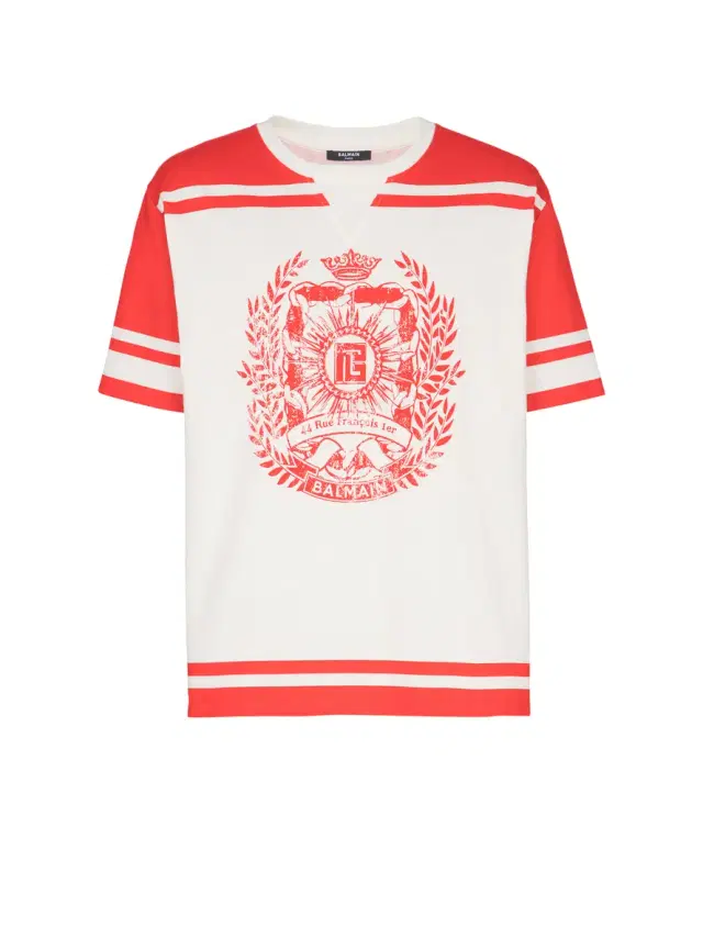 Balmain Varsity T-shirt with  Écusson print