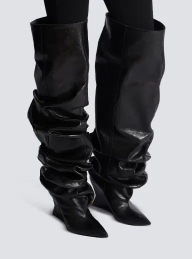 Balmain Wedge thigh-high boots | Thumbnail 2