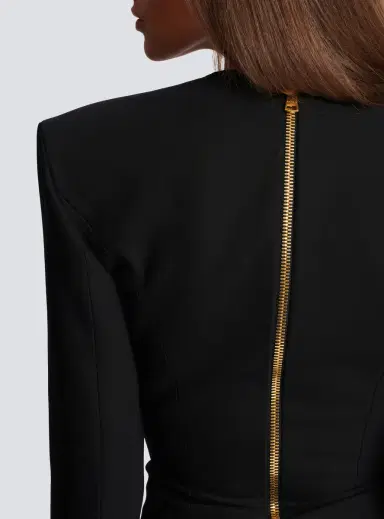 Balmain Structured Crepe Long Dress | Thumbnail 6