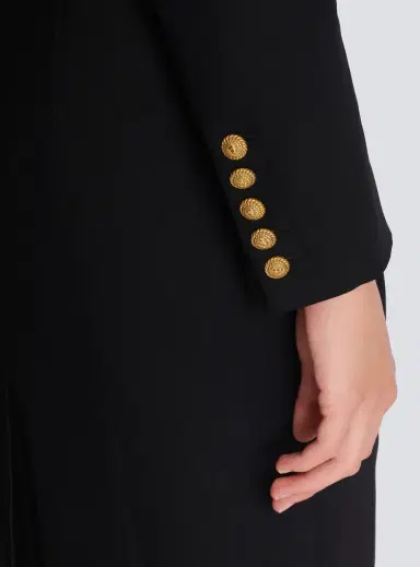 Balmain Structured Crepe Long Dress | Thumbnail 7