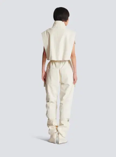 Balmain Sleeveless lambskin jumpsuit | Thumbnail 4