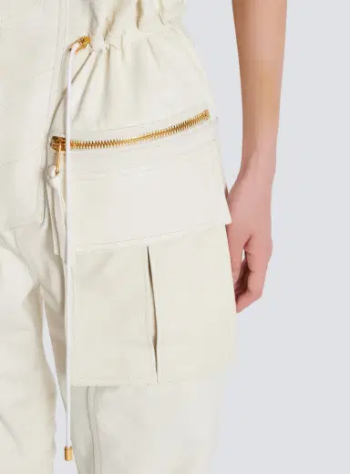 Balmain Sleeveless lambskin jumpsuit | Thumbnail 5