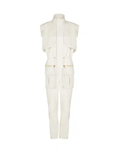 Balmain Sleeveless lambskin jumpsuit | Thumbnail 1