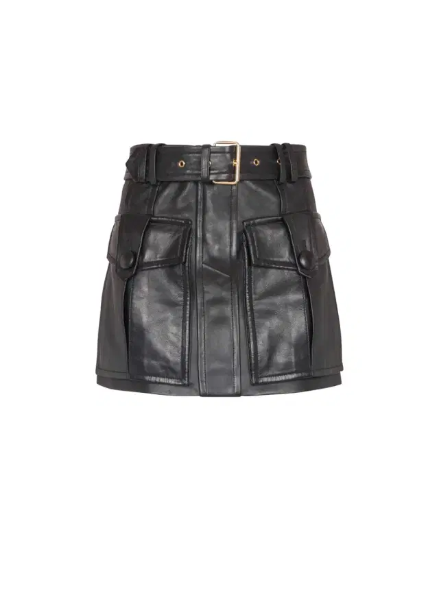 Balmain Short lambskin skirt
