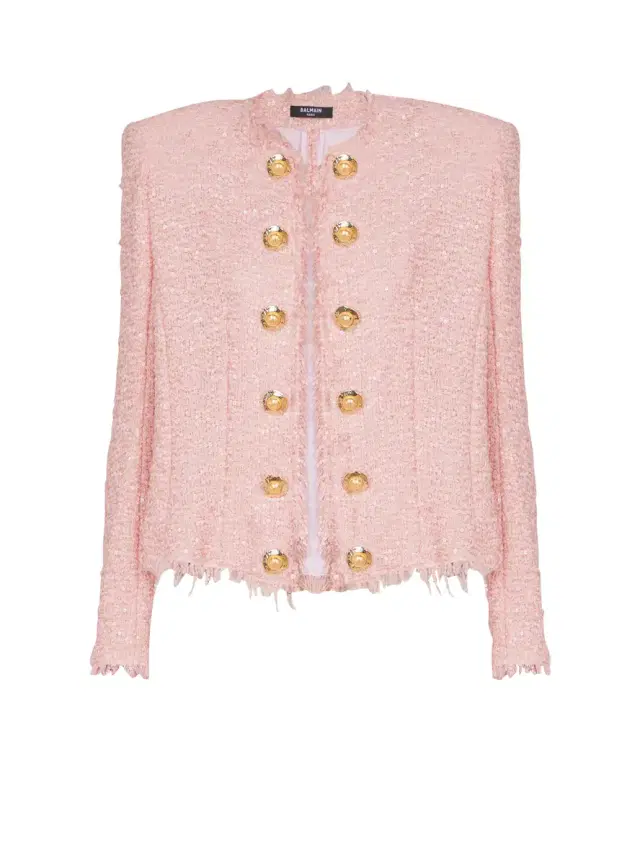 Balmain Edge-to-edge sequin tweed jacket
