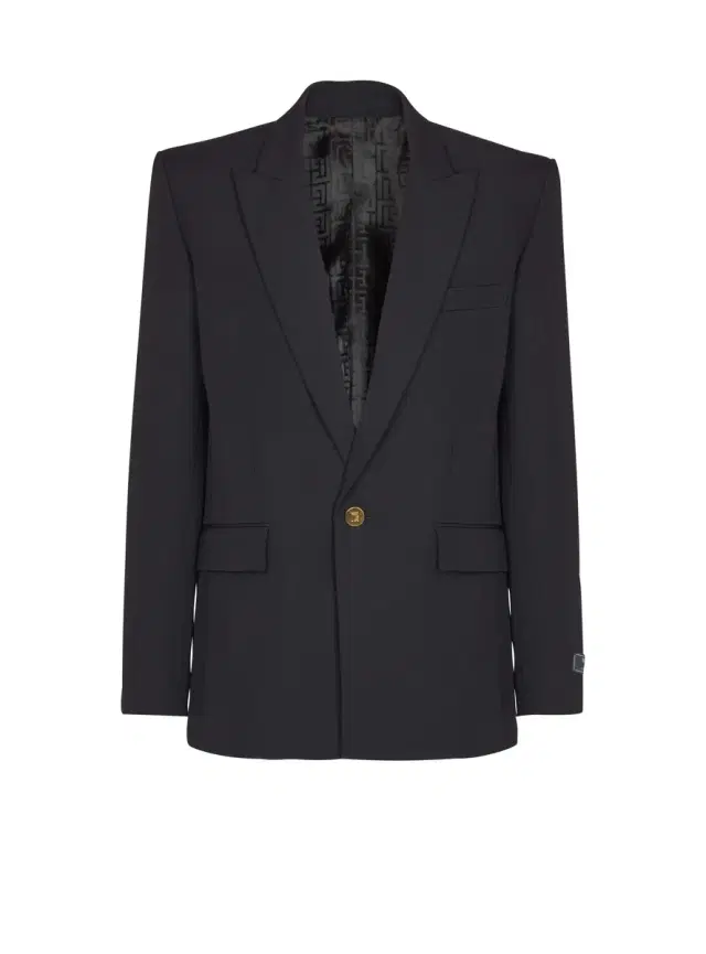 Balmain Grain de poudre wool 1-button jacket