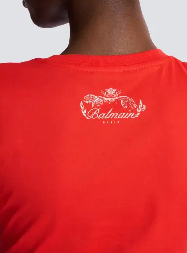 Balmain Short-sleeved draped jersey T-shirt | Thumbnail 6