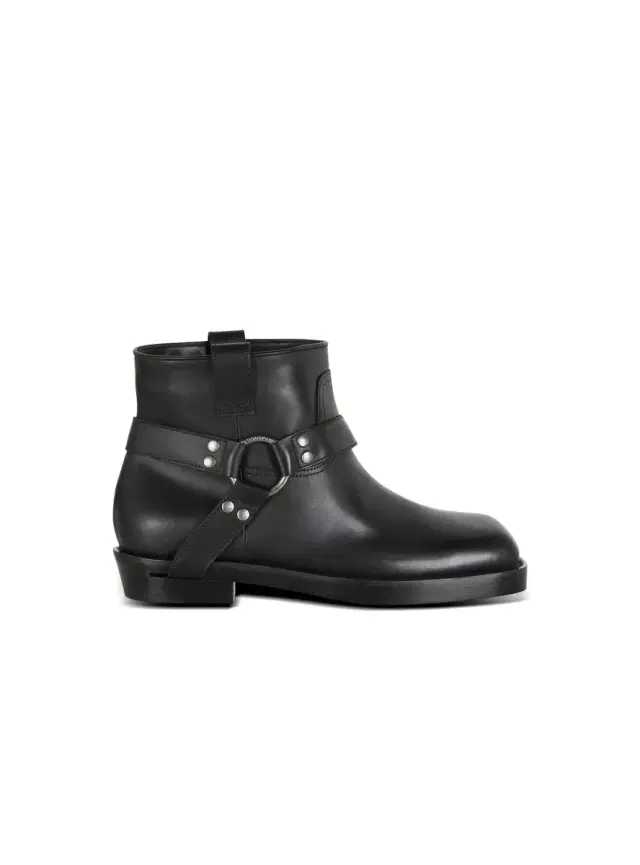Balmain Calfskin leather biker ankle boots
