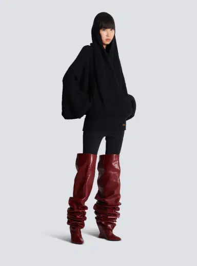 Balmain Oversized knit hoodie | Thumbnail 3