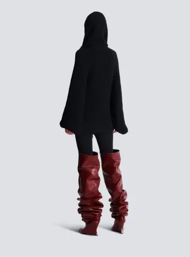 Balmain Oversized knit hoodie | Thumbnail 4