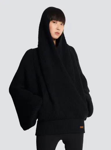 Balmain Oversized knit hoodie | Thumbnail 6