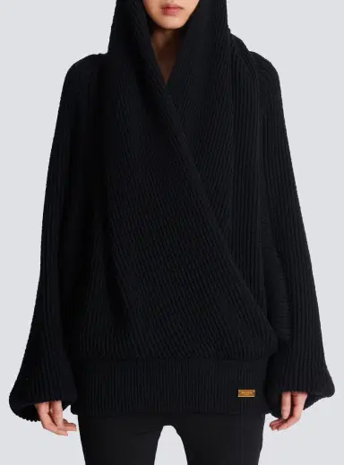 Balmain Oversized knit hoodie | Thumbnail 8
