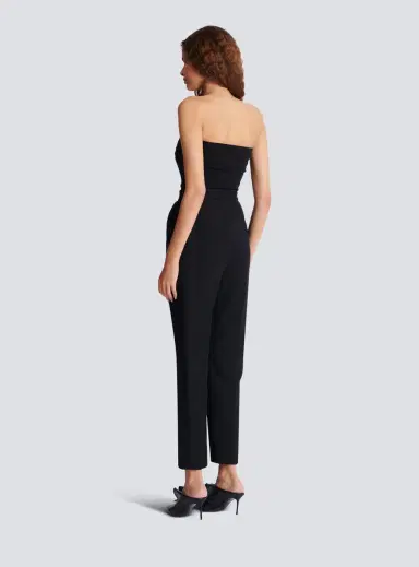 Balmain Crepe bustier bodysuit with belt detail | Thumbnail 4 Balmain Crepe bustier bodysuit with belt detail | Thumbnail 4