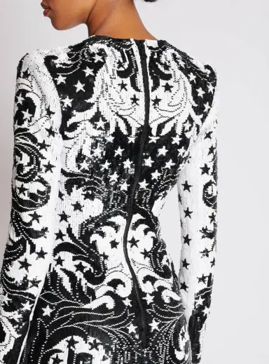 Balmain Embroidered Paisley and Star Short Dress | Thumbnail 6