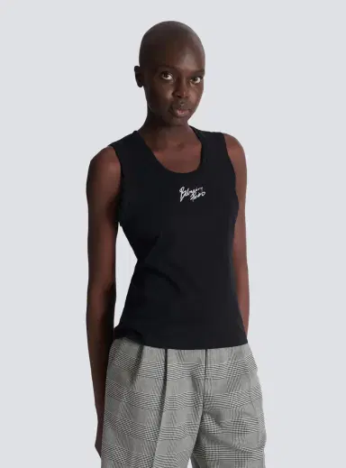 Balmain Relaxed tank top with Paris Brush print | Thumbnail 5 Balmain Relaxed tank top with Paris Brush print | Thumbnail 5