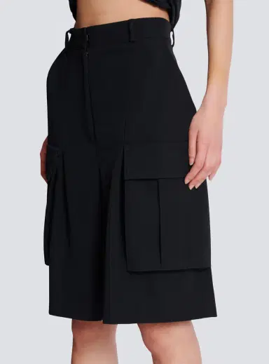 Balmain Bermuda shorts in grain de poudre wool | Thumbnail 6