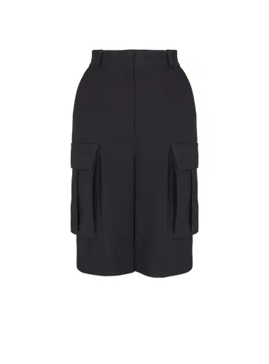 Balmain Bermuda shorts in grain de poudre wool | Thumbnail 1