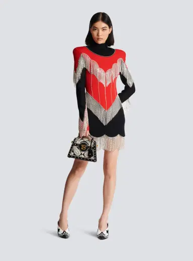Balmain Fringed knit dress | Thumbnail 2