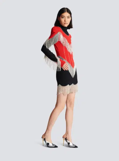 Balmain Fringed knit dress | Thumbnail 3