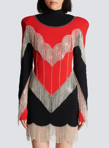 Balmain Fringed knit dress | Thumbnail 8