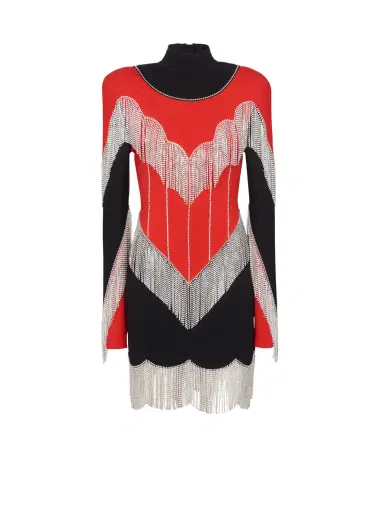 Balmain Fringed knit dress | Thumbnail 1