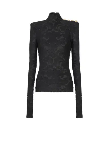Balmain Baroque pattern long-sleeved top | Thumbnail 1