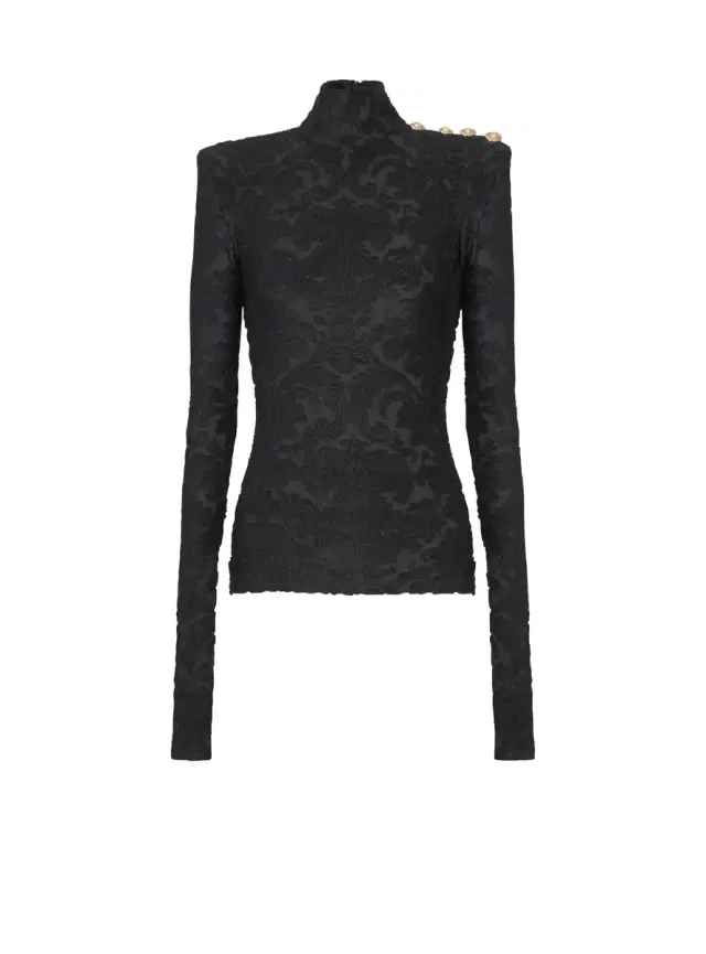 Balmain Baroque pattern long-sleeved top
