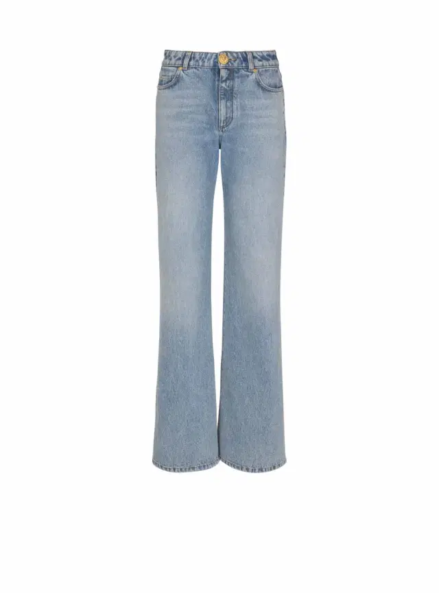 Balmain Straight-leg faded denim jeans