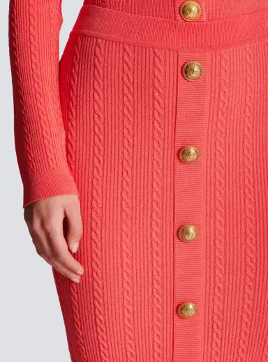 Balmain Cable-knit midi skirt | Thumbnail 5