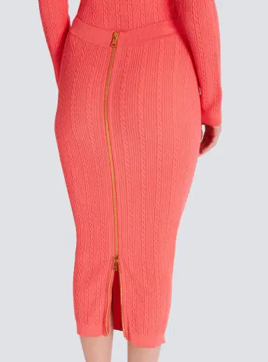 Balmain Cable-knit midi skirt | Thumbnail 6
