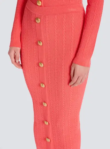 Balmain Cable-knit midi skirt | Thumbnail 7