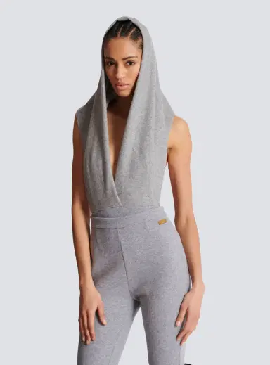 Balmain Draped bodysuit with hood | Thumbnail 5